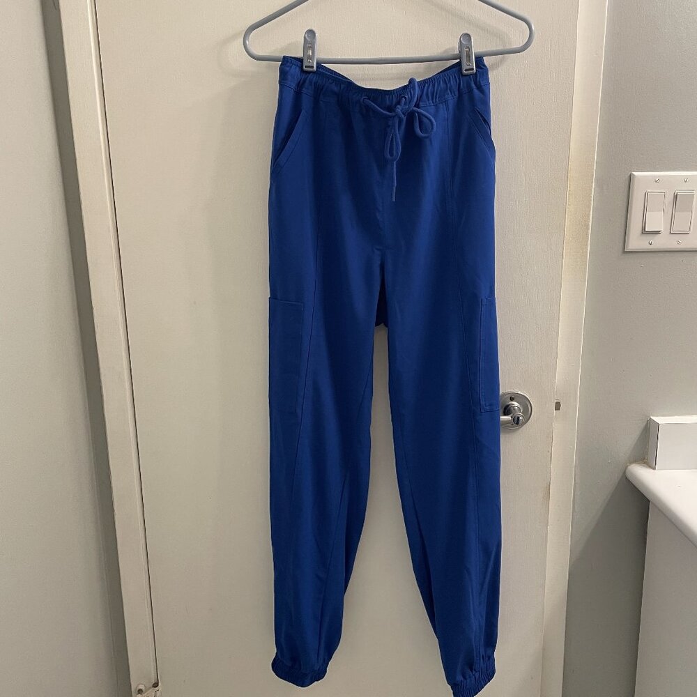 Happily Scrubbed blue scrub pants